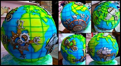 Steam punk globe - Cake by Jennifer