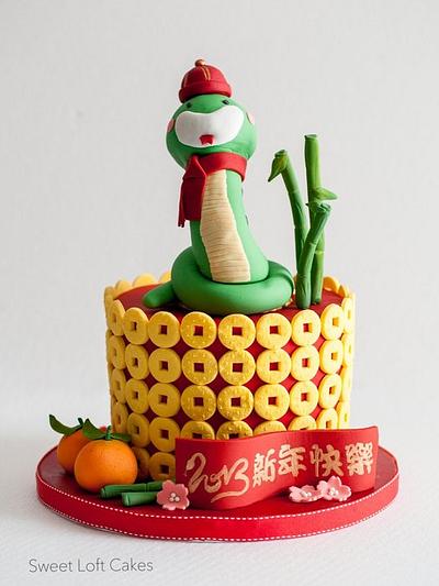 Chinese New Year Cake - Year of the Snake 2013 - Cake by Heidi