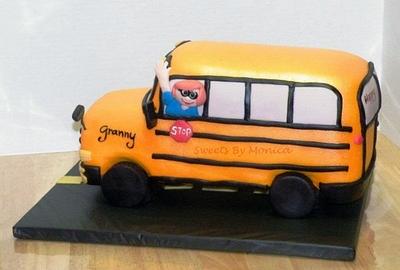 All Aboard Granny's School Bus Birthday Cake! - Cake by Sweets By Monica