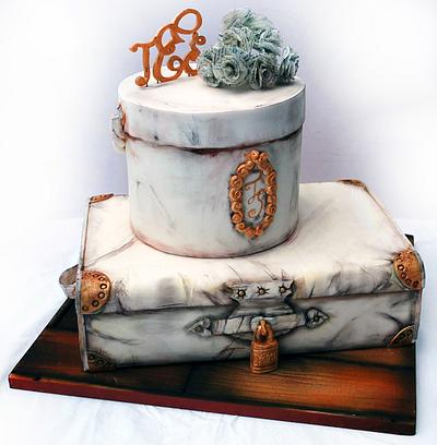 Vintage Luggage Wedding Cake - Cake by Danielle Lainton
