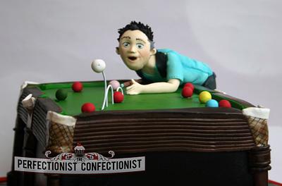 Damien - Snooker legend  - Cake by Niamh Geraghty, Perfectionist Confectionist