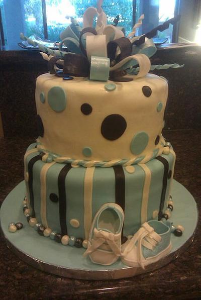 Baby Boy shower cake - Cake by Claire