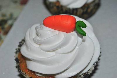 Carrot Cup cake with Gumpaste Carrots - Cake by The Baker's Chimney