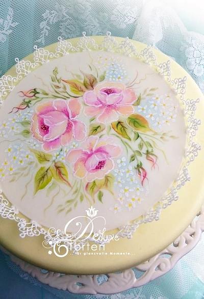 Hand Painted Vintage Cake - Cake by Ludmilla Gruslak