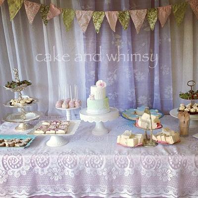 Vintage high tea birthday party - Cake by Kathy Cope