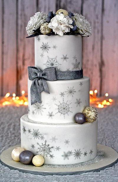 Winter Wonderland Wedding Cake (& peony tutorial) - Cake by Shawna McGreevy