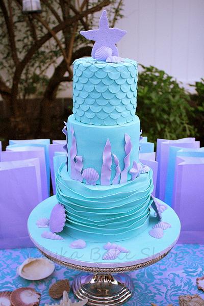 Mermaid and Under the Sea Cake  - Cake by GlykaBakeShop