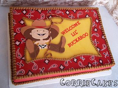 cowboy baby shower - Cake by Corrie