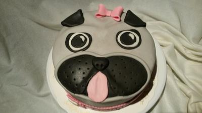 A little pug cake! - Cake by Jenny Edman