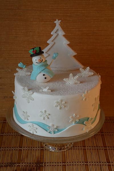 Muñeco de nieve super feliz - Cake by CukiCakes 