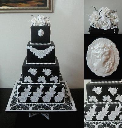 Black & White Wedding Cake - Cake by Seema Tyagi