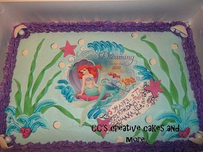 lil mermaid cake - Cake by CC's Creative Cakes and more...