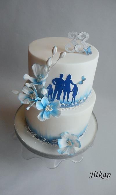 Birthday silhouette cake - Cake by Jitkap