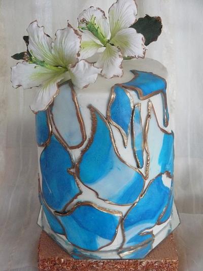MARBLED GLASS - Cake by gail