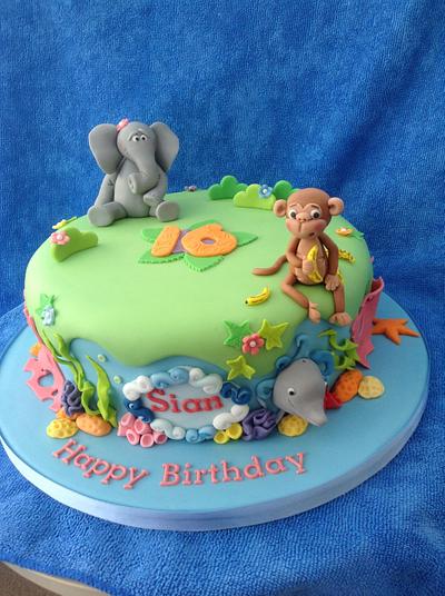 Jungle and sea cake - Cake by Deborah Cubbon (the4manxies)