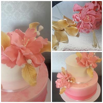 pretty ombre cake - Cake by nadyacakesindia