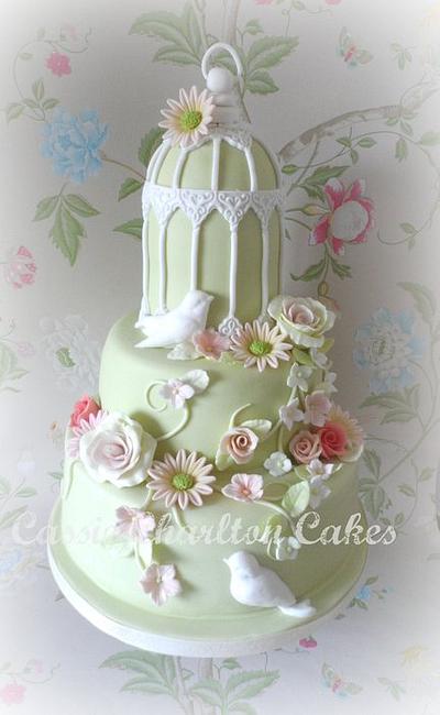 Garden themed Birdcage Wedding Cake - Cake by Cassie