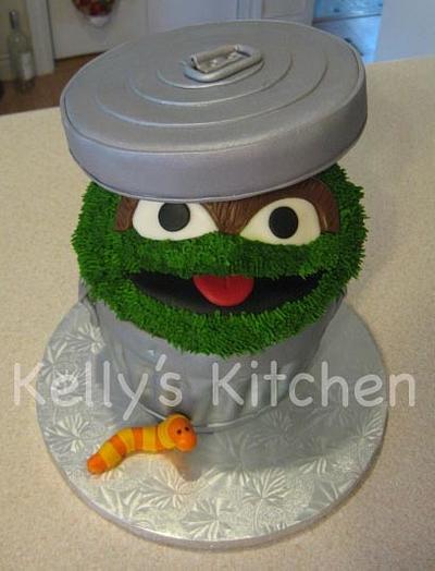 Oscar the Grouch birthday cake - Cake by Kelly Stevens