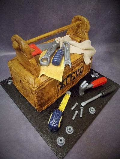Wooden tool box cake. - Cake by Marvs Cakes