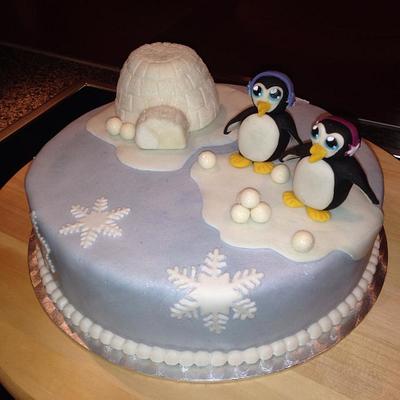 Igloo-Penguin-Cake - Cake by Monika Klaudusz