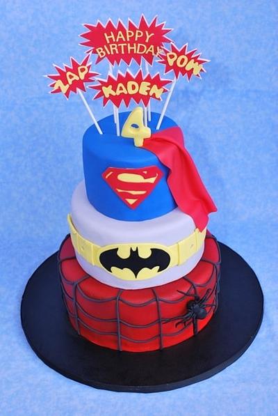 Super Hero's Cake - Cake by RedHeadCakes