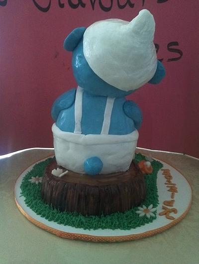 smurf - Cake by Miavour's Bees Custom Cakes