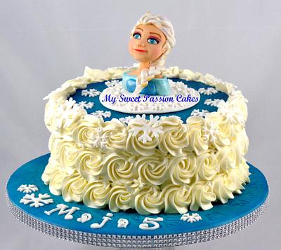 Elsa on simple cake ;) - Cake by Beata Khoo