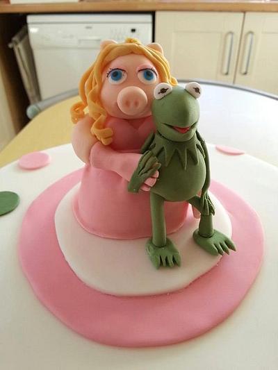 Miss Piggy and Kermit Cake - Cake by Cherish Bakery
