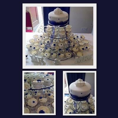 Wedding cupcake tower. - Cake by Kays Cakes