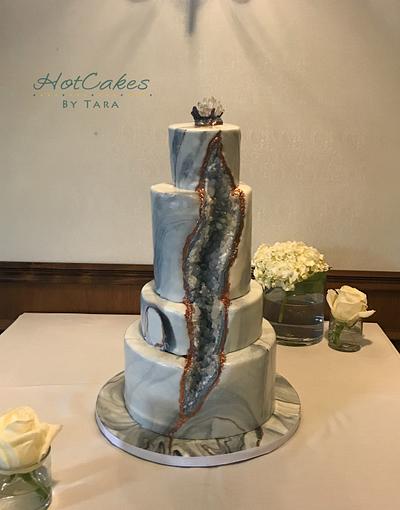 Slate Geode Wedding  - Cake by HotCakes by Tara