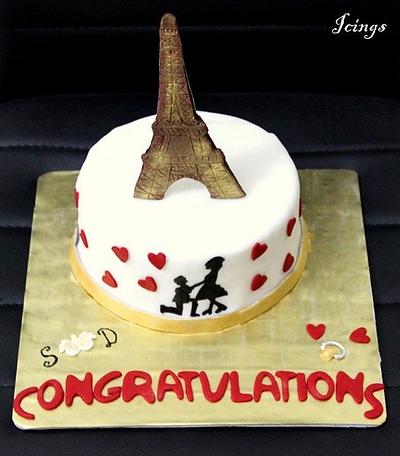 "Love in Paris" cake !! - Cake by Ashwini Hebbar
