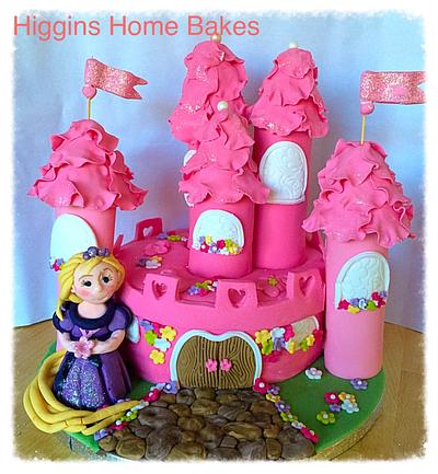 Rapunzel and her castle  - Cake by Rhian -Higgins Home Bakes 