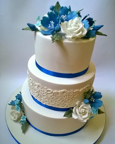 blue wedding cake - Cake by Ljubica Markovic
