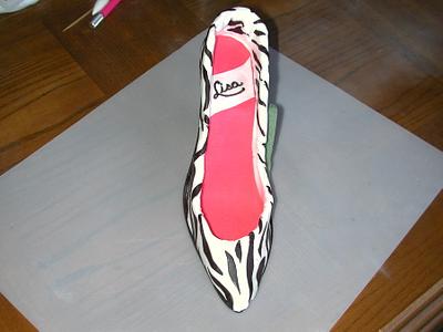 Zebra Shoe - Cake by DesignsbyMaryD