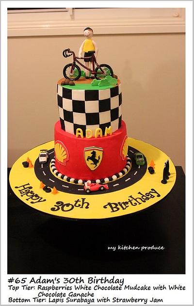 Bicycle and Formula 1 Enthusiast - Cake by Linda Kurniawan