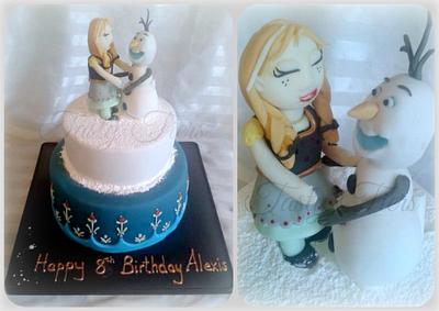 anna and olaf - Cake by Tasty Tiers
