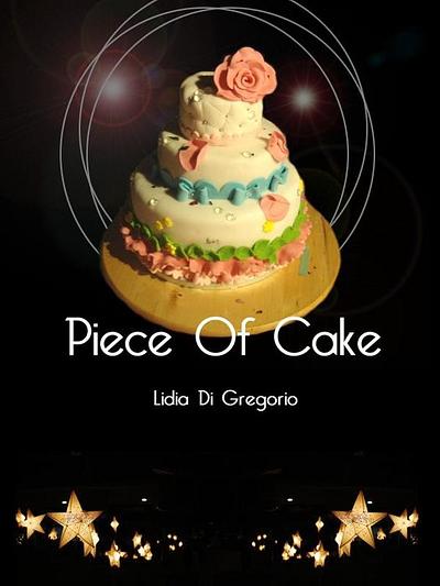 Cake with flowers and diamonds, sugar paste - Cake by Piece of cake by Lidia Di Gregorio (Italian cakes)