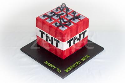 Minecraft TNT Cake - Cake by Rachel