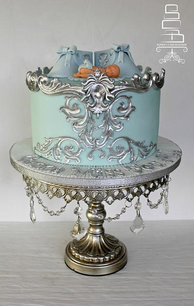 Winter Blue & Silver - Cake by Sophia's Cake Boutique