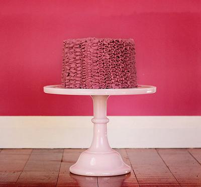 Fuscia Ruffle Cake - Cake by Miriam