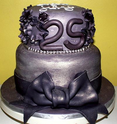 silver wedding anniversary cake - Cake by anneportia