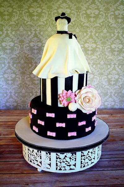 Bridal Gown Shower Cake - Cake by GlykaBakeShop