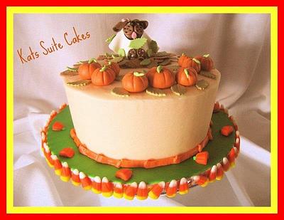 Puppy and Pumpkins - Cake by Kat