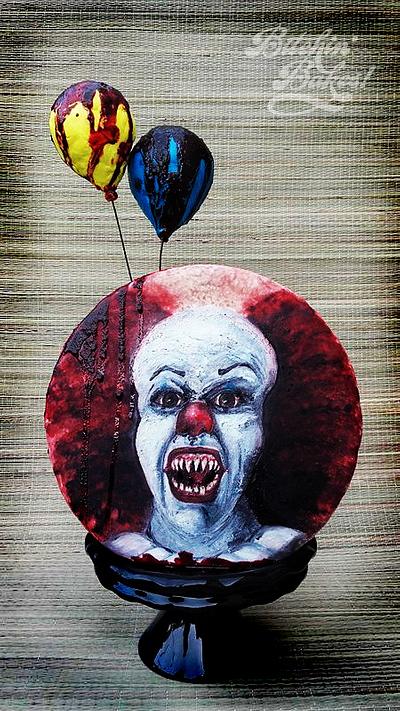 Pennywise from IT - Cake by Sharon Fitzgerald @ Bitchin' Bakes