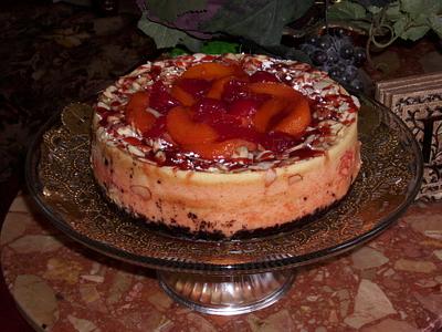 Cranberry Peach Almond Cheesecake - Cake by CheesecakeLady
