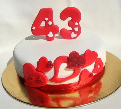 43 years of great love - Cake by Os Doces da Susana