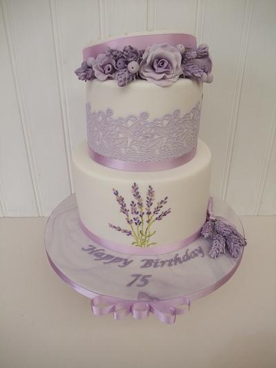 Vintage Hatbox Cake with Lavender  - Cake by The Stables Pantry 