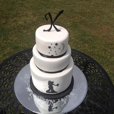 Black and White Wedding Cake - Cake by Andromeda