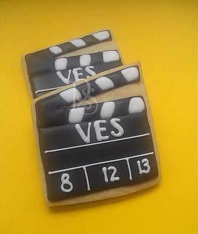Movie Clap Board Cookies - Cake by Alicia