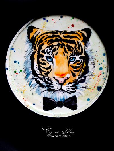 cake for the tiger and a real man - Cake by Alina Vaganova